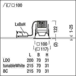 Zumtobel Group LED-Einbauleuchte P-INFQ100H #60818674