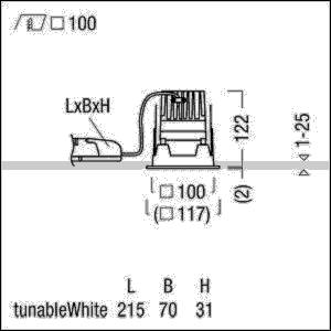 Zumtobel Group LED-Einbauleuchte P-INFQ100H #60818676