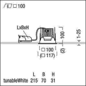 Zumtobel Group LED-Einbauleuchte P-INFQ100L #60818669