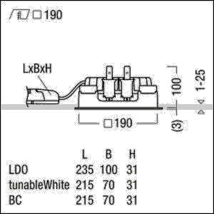 Zumtobel Group LED-Einbauleuchte P-INFQ190L #60818596
