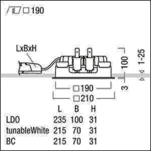 Zumtobel Group LED-Einbauleuchte P-INFQ190L #60818603