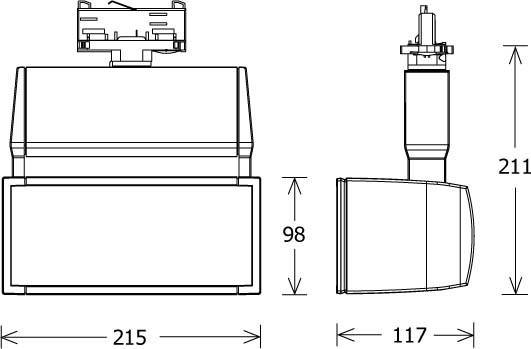 LTS Licht&Leuchten LED-Stromschienenstrahler EL303.30.2/DALI-STsi