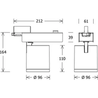 LTS Licht&Leuchten LED-Stromschienenstrahler SCOUT 203.50.2/B si LTS Licht&Leuchten LED-Stromschienenstrahler SCOUT 203.50.2/B si