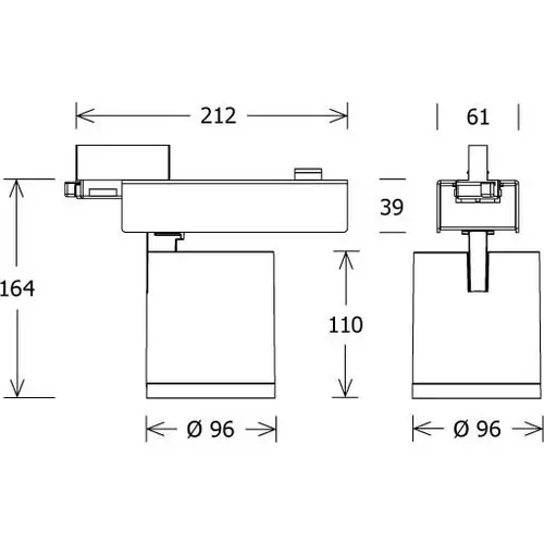 LTS Licht&Leuchten LED-Stromschienenstrahler SCOUT 203.50.2/B si LTS Licht&Leuchten LED-Stromschienenstrahler SCOUT 203.50.2/B si