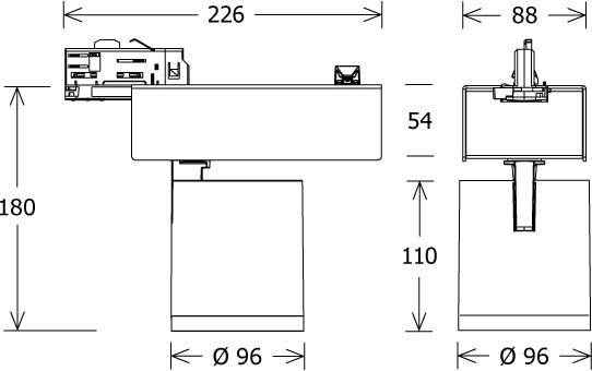 LTS Licht&Leuchten LED-Stromschienenstrahler SCOUT203940252D-STsi