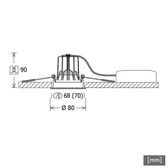 LTS Licht&Leuchten LED-Einbaustrahler FLIR 100 sw #641726