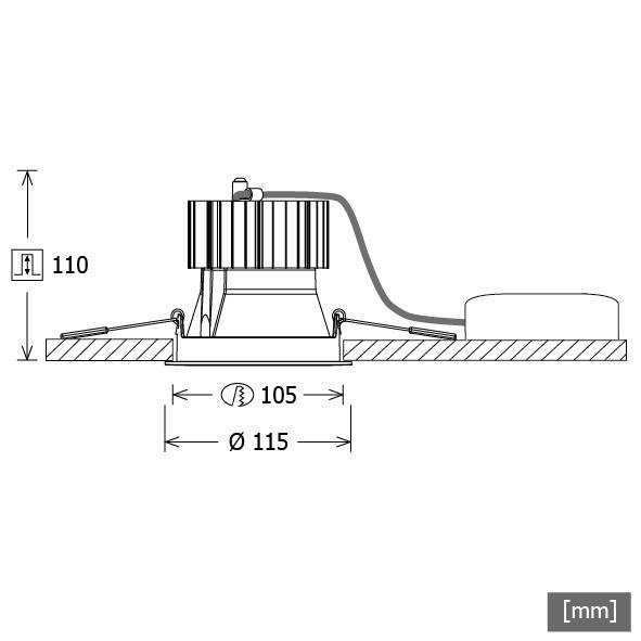 LTS Licht&Leuchten LED-Einbaustrahler FLIR 200 sw #641741