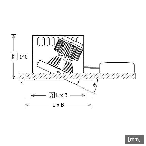 LTS Licht&Leuchten LED-Einbaustrahler SCEKLP 20.3040.15 sw