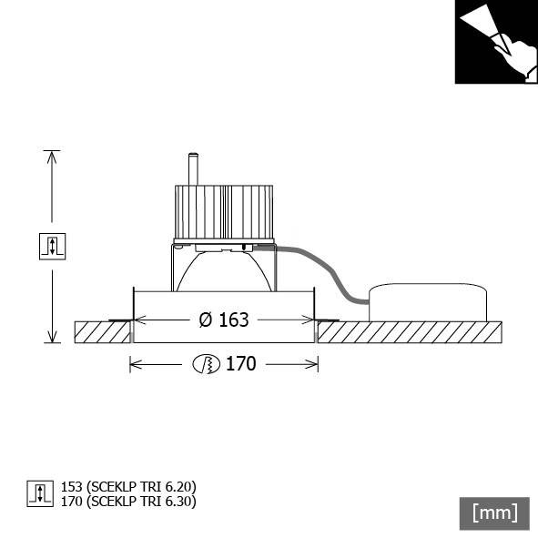 LTS Licht&Leuchten LED-Einbaustrahler SCEKLP TRI #639269