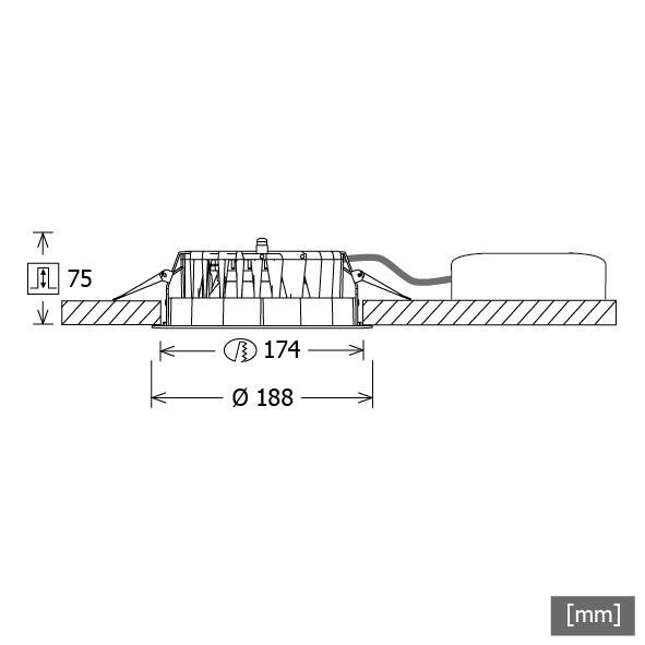 LTS Licht&Leuchten LED-Einbau-Downlight FLIR-F 300304001 sw