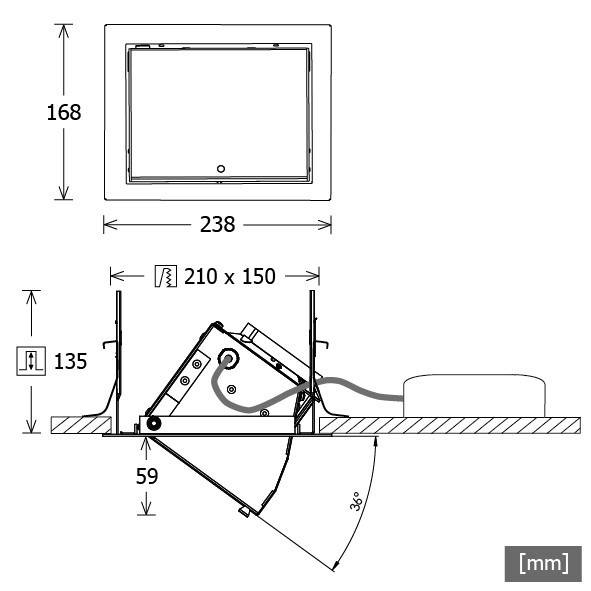 LTS Licht&Leuchten LED-Einbau-Wallwasher VFCL 700.2527 sw