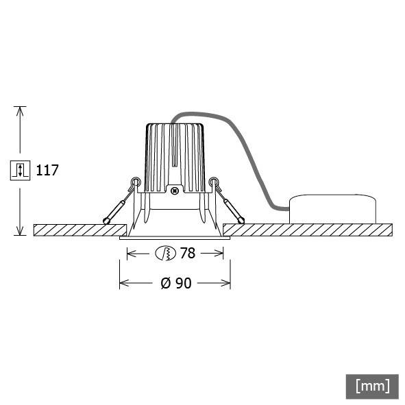 LTS Licht&Leuchten LED-Einbaustrahler VTRM 12.0530.25DALsw