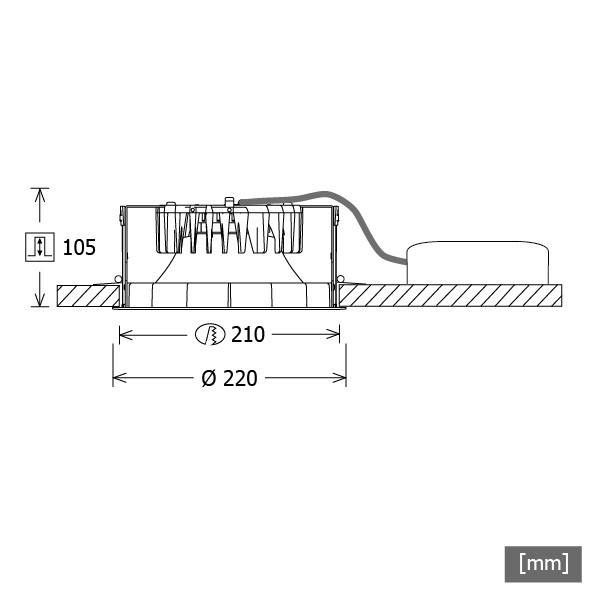 LTS Licht&Leuchten LED-Einbaudownlight FLIR 400.2040.01DAsw