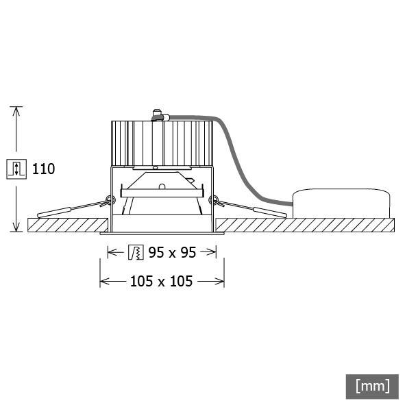 LTS Licht&Leuchten LED-Einbaudownlight FLIQ 200.2027.01 sw
