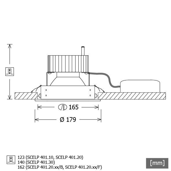 LTS Licht&Leuchten LED-Einbaustrahler SCELP401.3040.15D sw