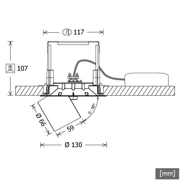LTS Licht&Leuchten LED-Einbaustrahler ORYO-R 101.930.25 sw
