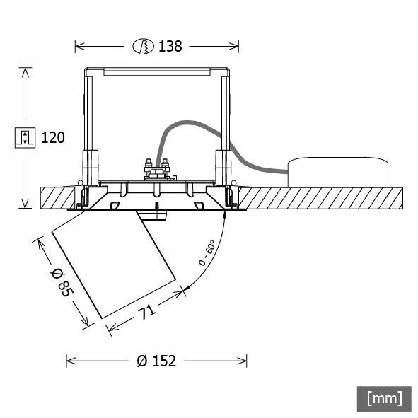 LTS Licht&Leuchten LED-Einbaustrahler ORYOR203940.15DALIws