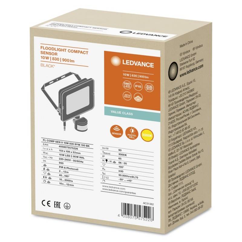 Ledvance LED-Fluter FLCOMPSENV10W830SYM