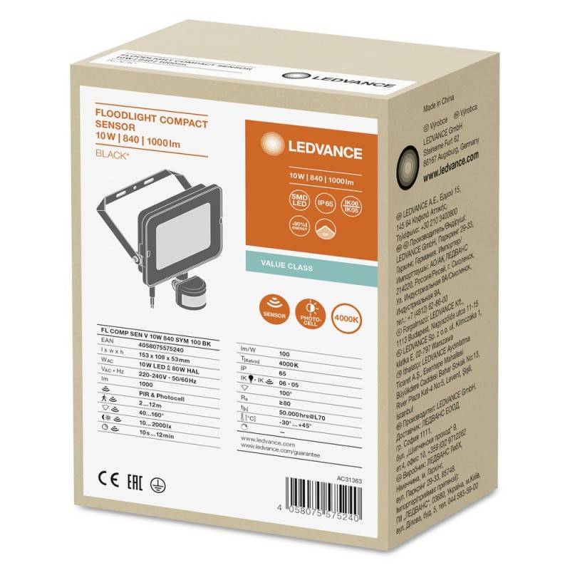 Ledvance LED-Fluter FLCOMPSENV10W840SYM