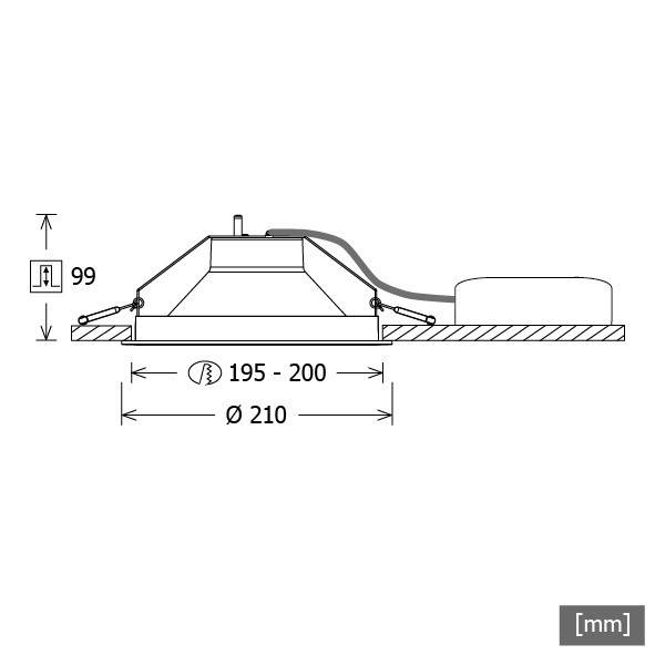 LTS Licht&Leuchten LED-Downlight LEWYM 101.830/DALIws