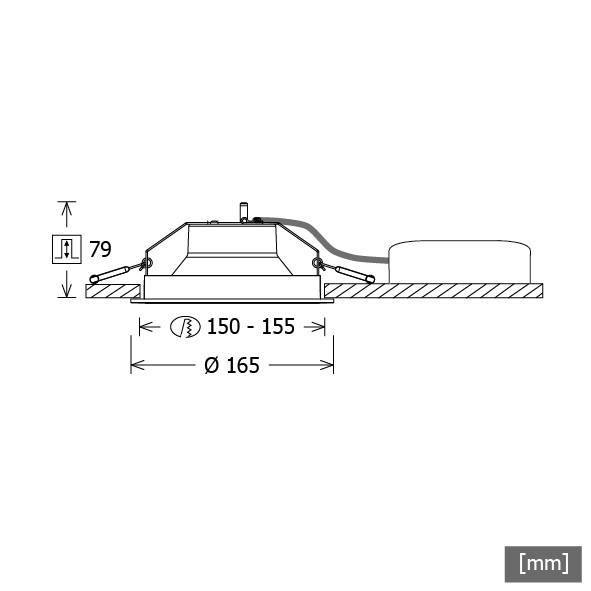 LTS Licht&Leuchten LED-Downlight LEWYS 101.840 weiß