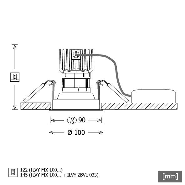 LTS Licht&Leuchten LED-Downlight ILVY-FIX100 #658222