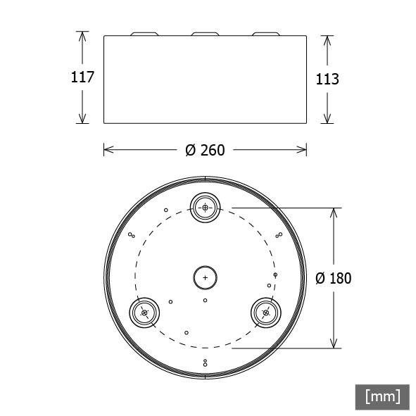 LTS Licht&Leuchten LED-Anbaudownlight VTFL-A 102.830 sw