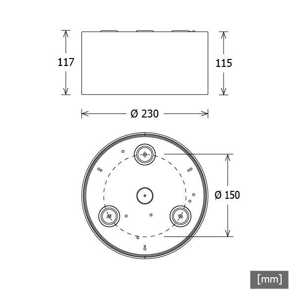 LTS Licht&Leuchten LED-Anbaudownlight VTFM-A101.830/DALIws