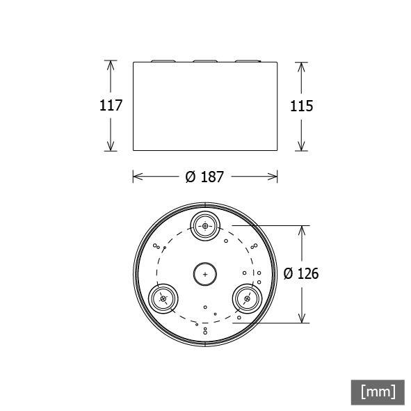 LTS Licht&Leuchten LED-Anbaudownlight VTFS-A 101.827 sw