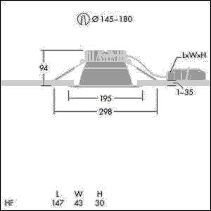 Zumtobel Group LED-Downlight CETUS3M3000-840HFRWH