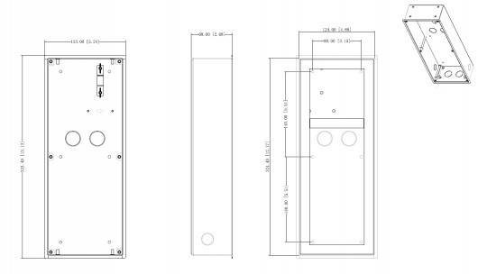 Dahua - VTM128 - 3 Modul Unterputz Box, - 3 Modul Unterputz Box - Material: Aluminium - Abmessung (HxBxT): 133mm x 333,