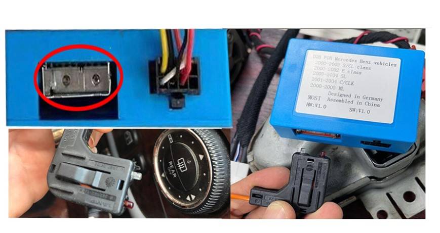 D2B Datenbus Glasfaser Decoder Adapter für Mercedes C CL CLK E ML S SL