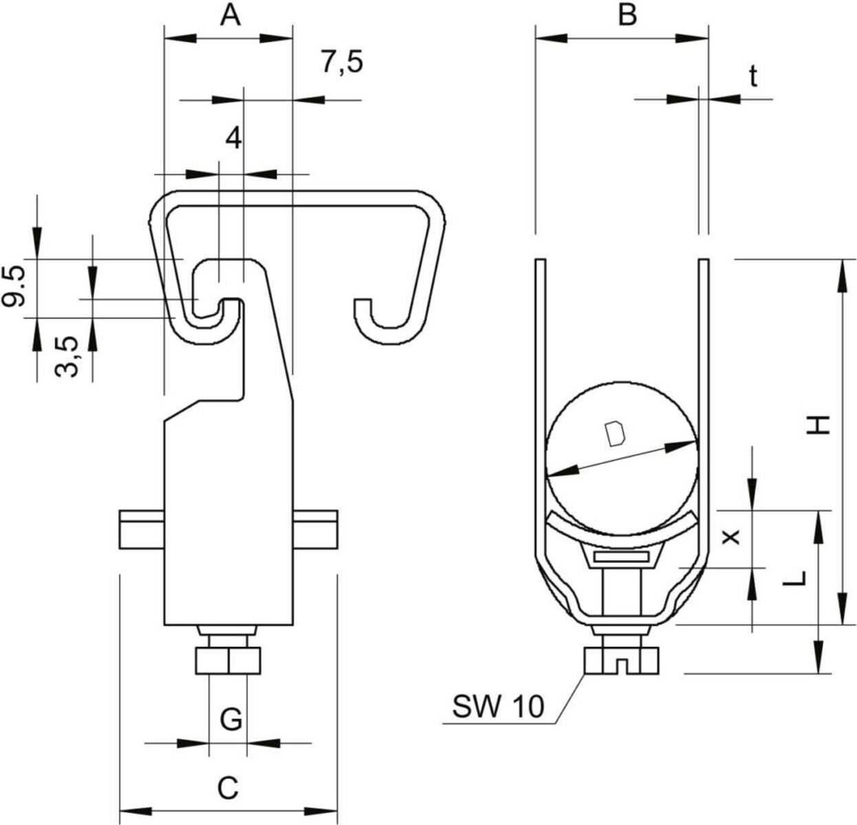 100 Stk. OBO Bettermann BBS-Bügelschelle 2056U 22 FT