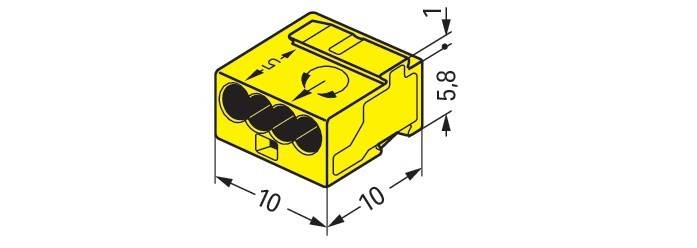 100 Stk. WAGO GmbH & Co. KG Verb.dosenklemme 243-