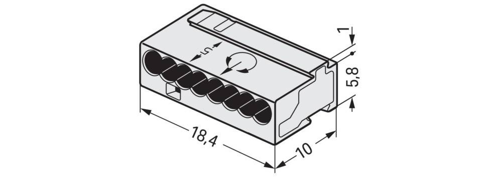 50 Stk. WAGO GmbH & Co. KG Verb.dosenklemme 243-3