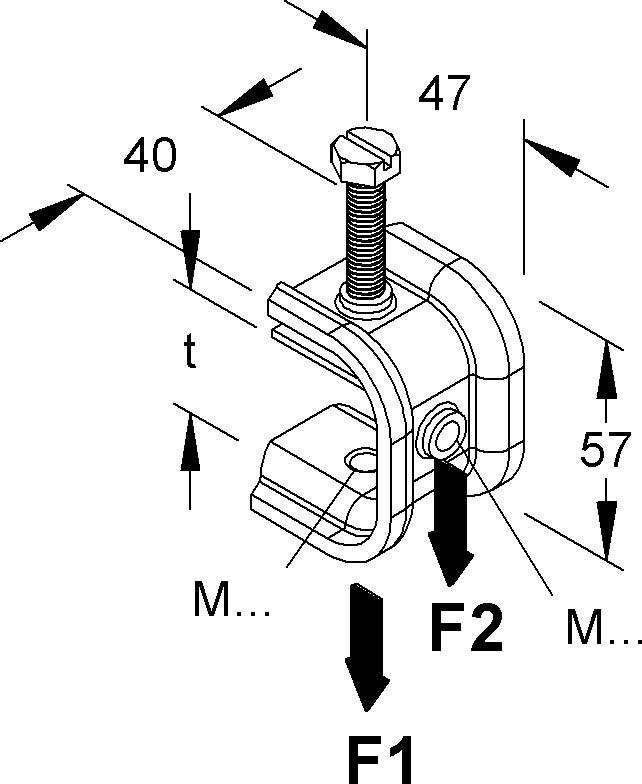 Niedax Profilklemme PKS M8/10-40 E3