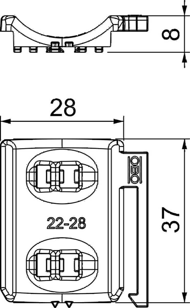 OBO Bettermann Universal-Gegenwanne 2058UW 28 LGR