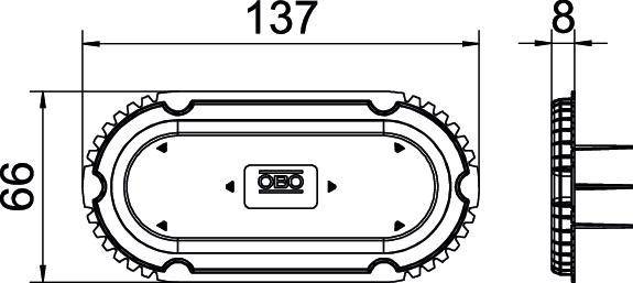 OBO Bettermann Signaldeckel UP ZU 60-SSD