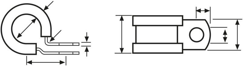 100 Stk. HellermannTyton Befestigungsschelle ALU9C-ALU-NABK