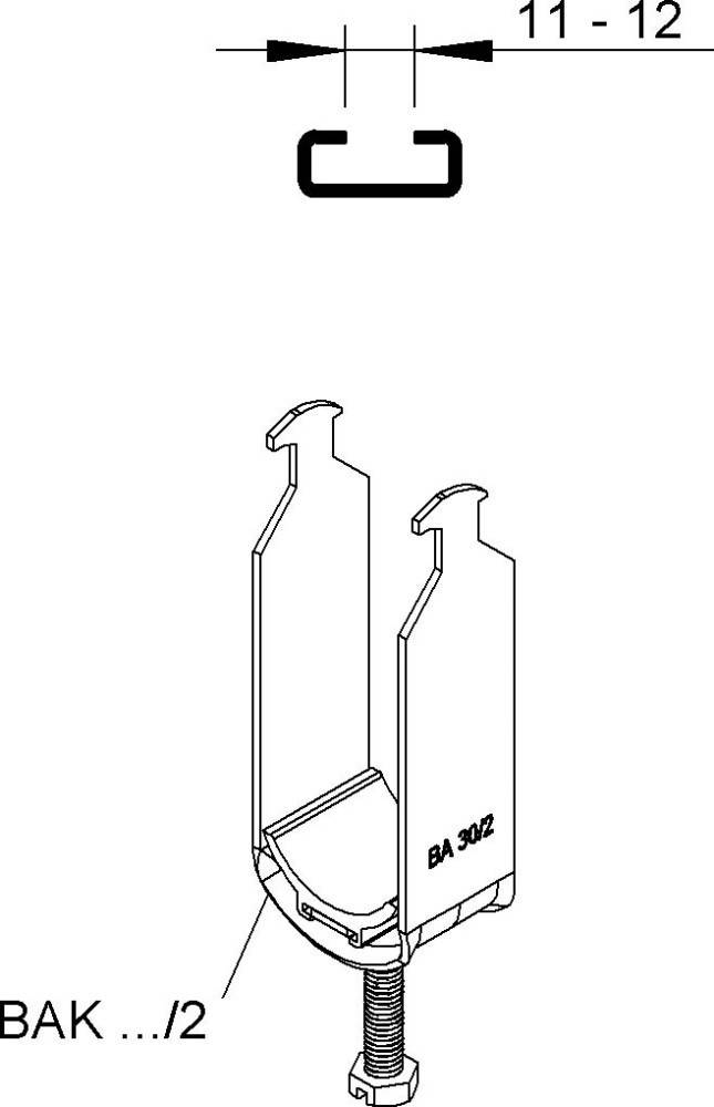 100 Stk. Niedax Bügelschelle BAK 42/2