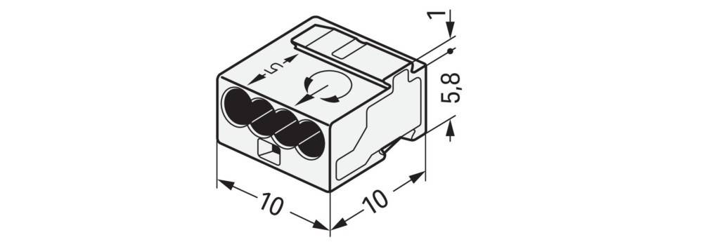100 Stk. WAGO GmbH & Co. KG Verbindungsdosenklemm