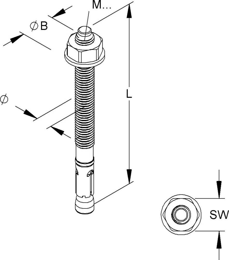 Niedax Durchsteckanker DAZ 10X30