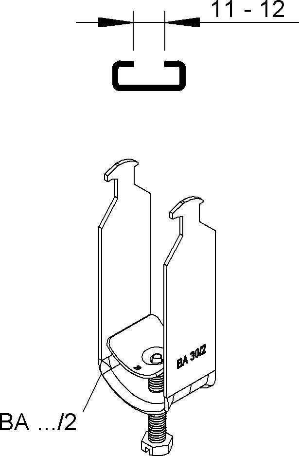 100 Stk. Niedax Bügelschelle BA 22/2