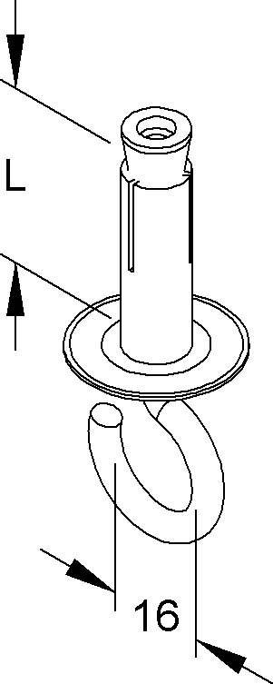 100 Stk. Niedax Deckenhaken HS 10/30