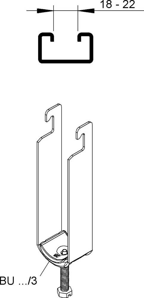 100 Stk. Niedax Bügelschellen BU 20/3