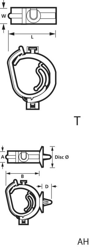 400 Stk. HellermannTyton Halteclip AHC4AH-HIRHS-BK