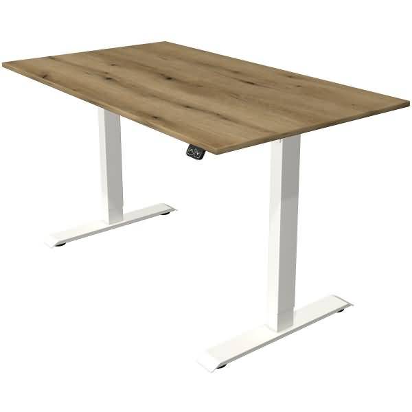 Sitz-/Stehtisch Move 1 elektr. höhenverstellbar bis 123cm BxT 140x80cm eiche/weiß