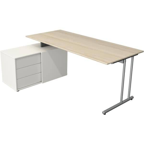 Komplettarbeitsplatz start up mit Schreibtisch und Sideboard
