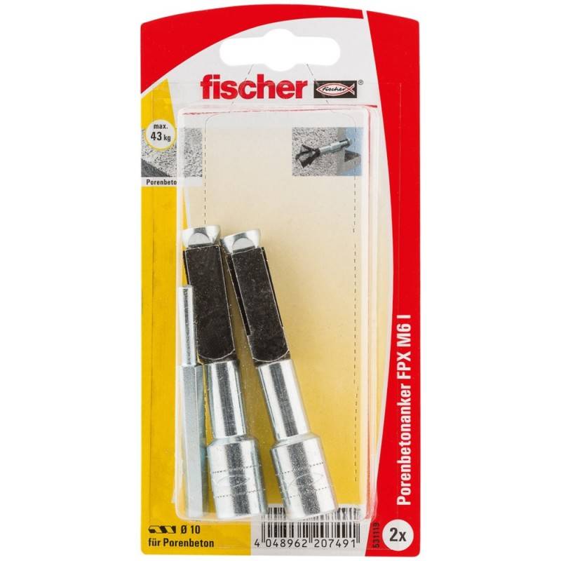 Fischer Deutschl. Porenbetonanker FPX-I M6 K (VE2)