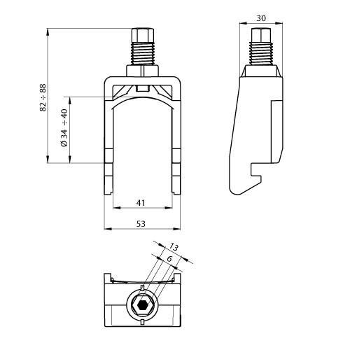12 Stk. Unex Kabelschelle 67751-48